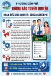 Thông báo tuyên truyền khám sức khoẻ định kỳ/ sàng lọc miễn phí