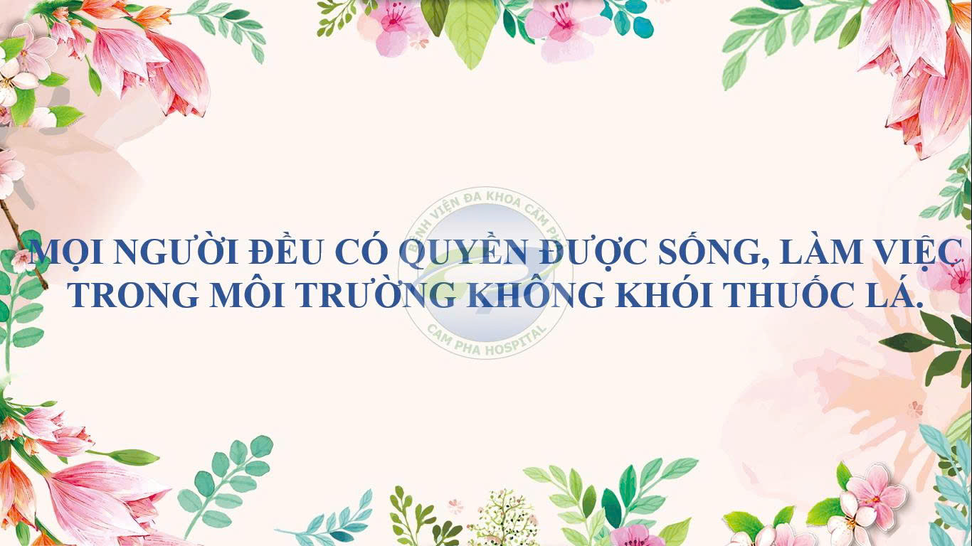 Mọi người đều có quyền được sống, làm việc trong môi trường không khói thuốc lá