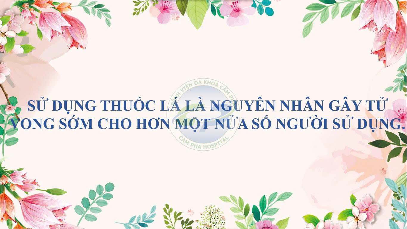 Sử dụng thuốc lá là nguyên nhân gây tử vong sớm cho hơn một nửa số người sử dụng.