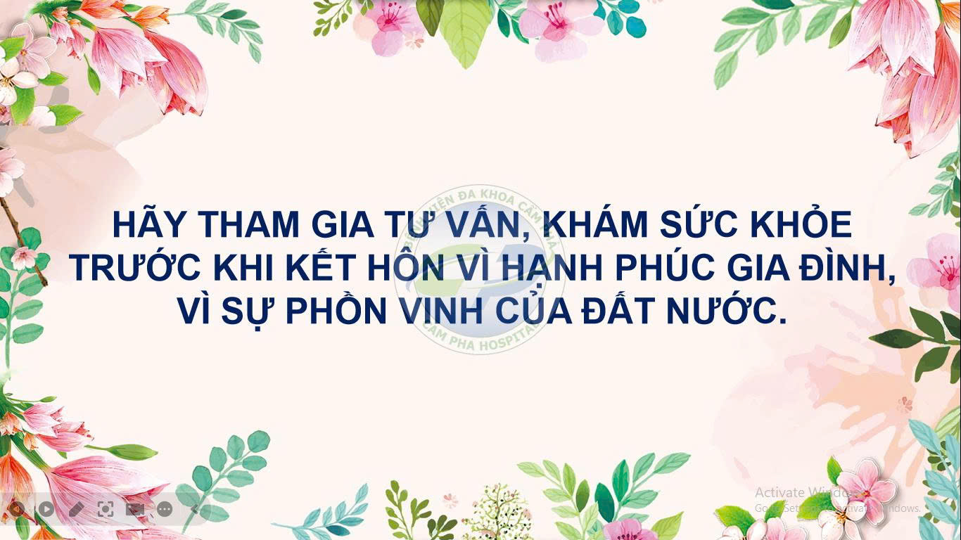 Hãy tham gia tư vấn, khám sức khỏe trước khi kết hôn vì hạnh phúc gia đình, vì sự phồn vinh của đất nước.