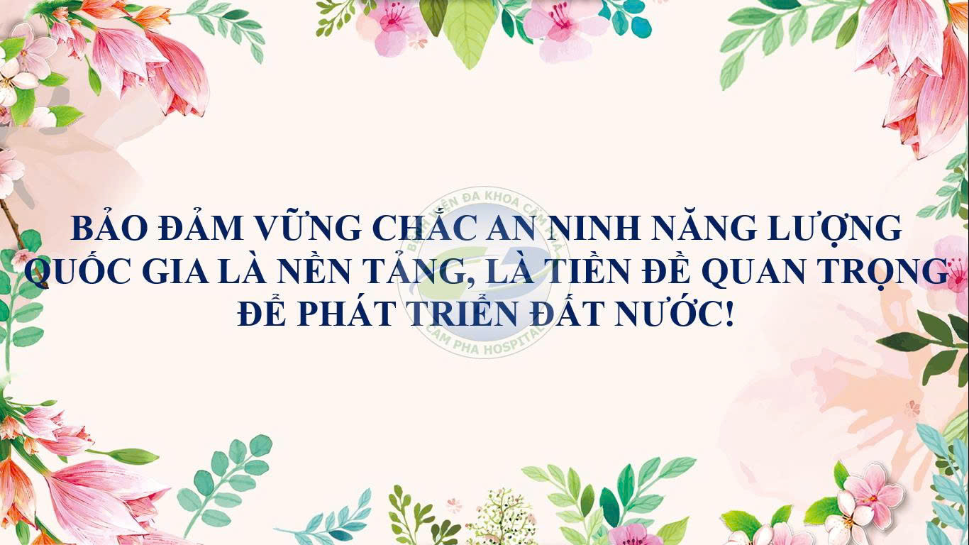 Bảo đảm vững chắc an ninh năng lượng quốc gia là nền tảng, là tiền đề quan trọng để phát triển đất nước!