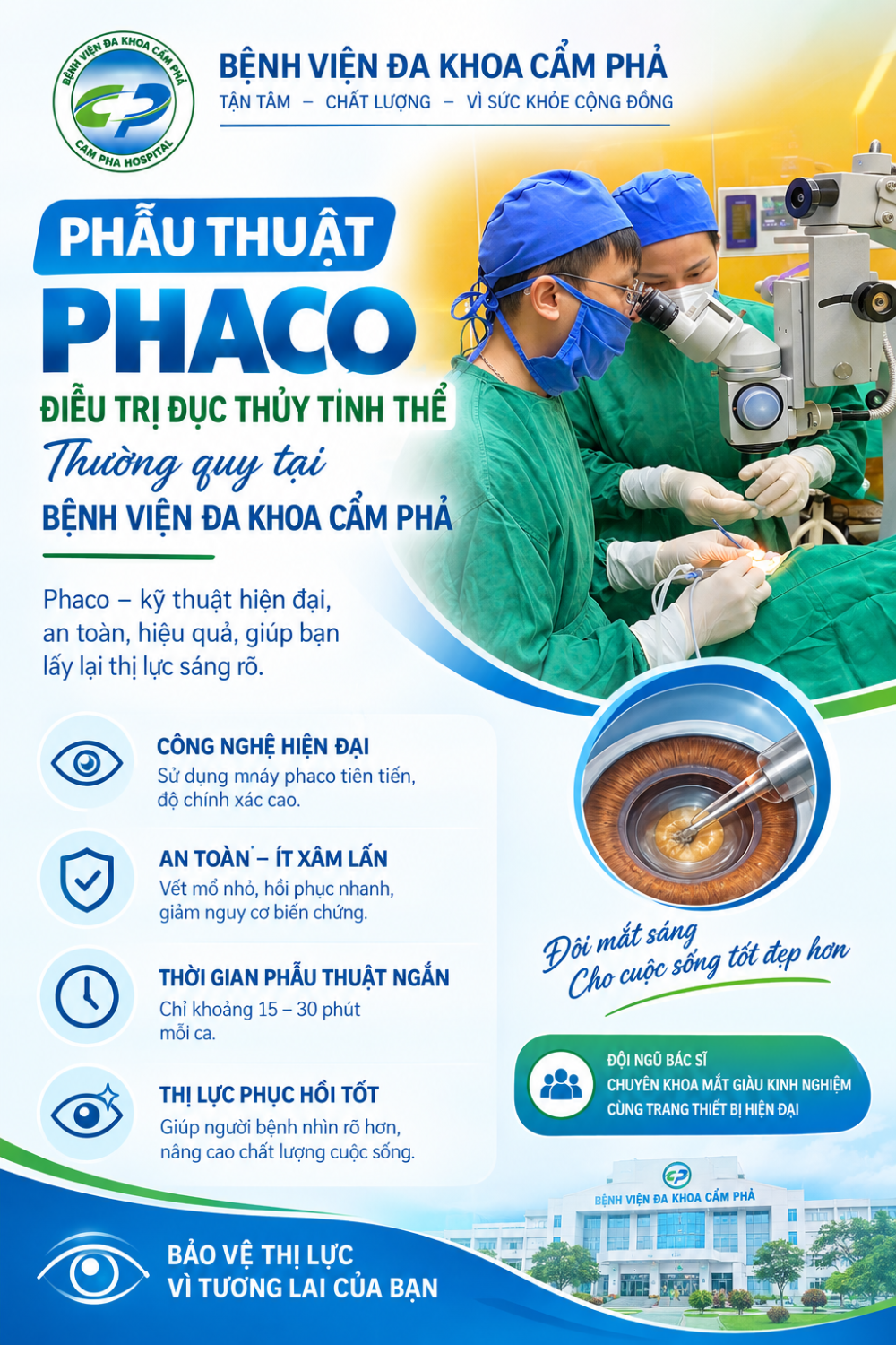 Bệnh Viện Đa Khoa Cẩm Phả Triển Khai Thường Quy Phẫu Thuật Phaco